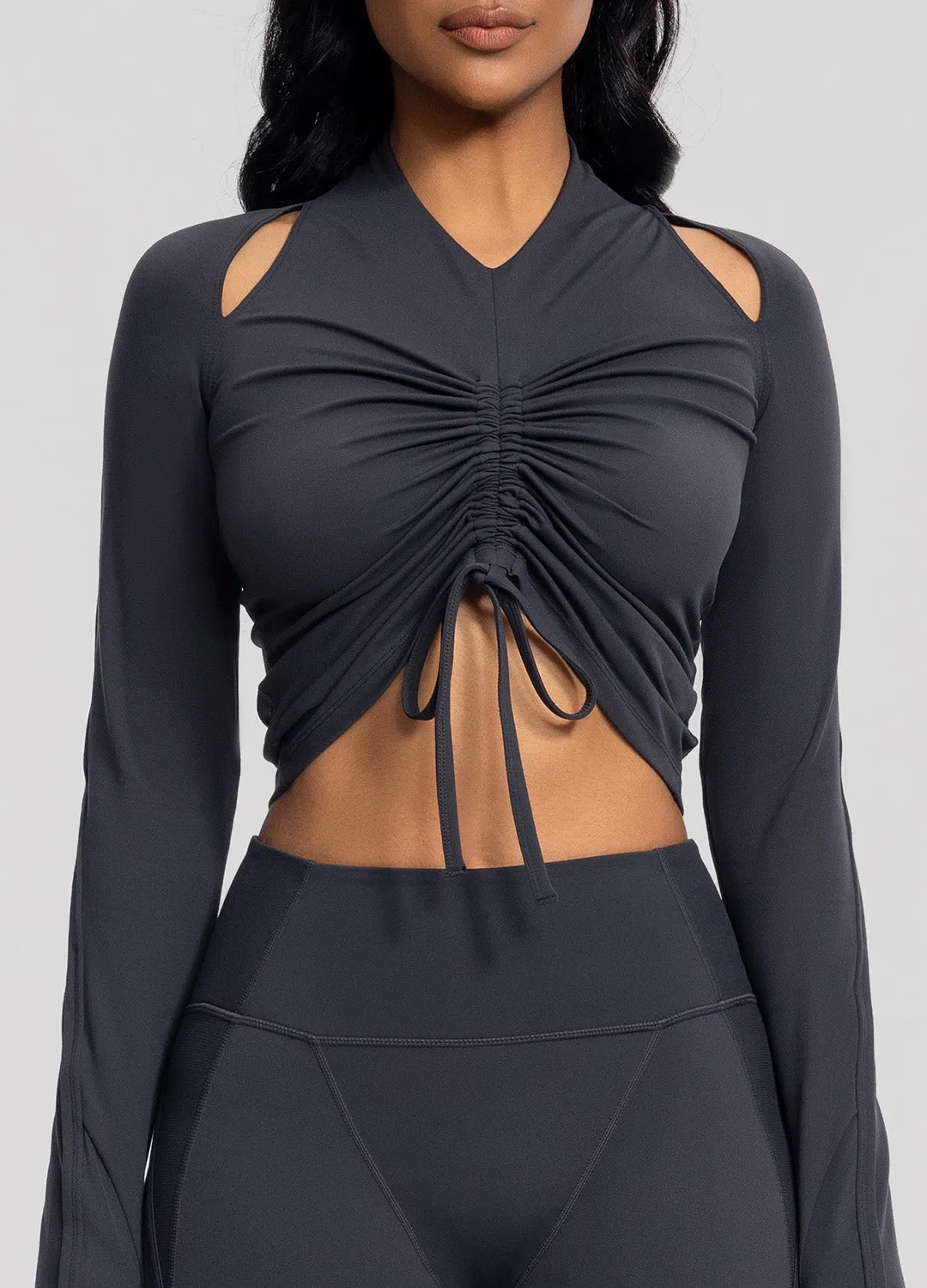 Drawstring Crop Top sold by BetterMe product image thumbnail 4