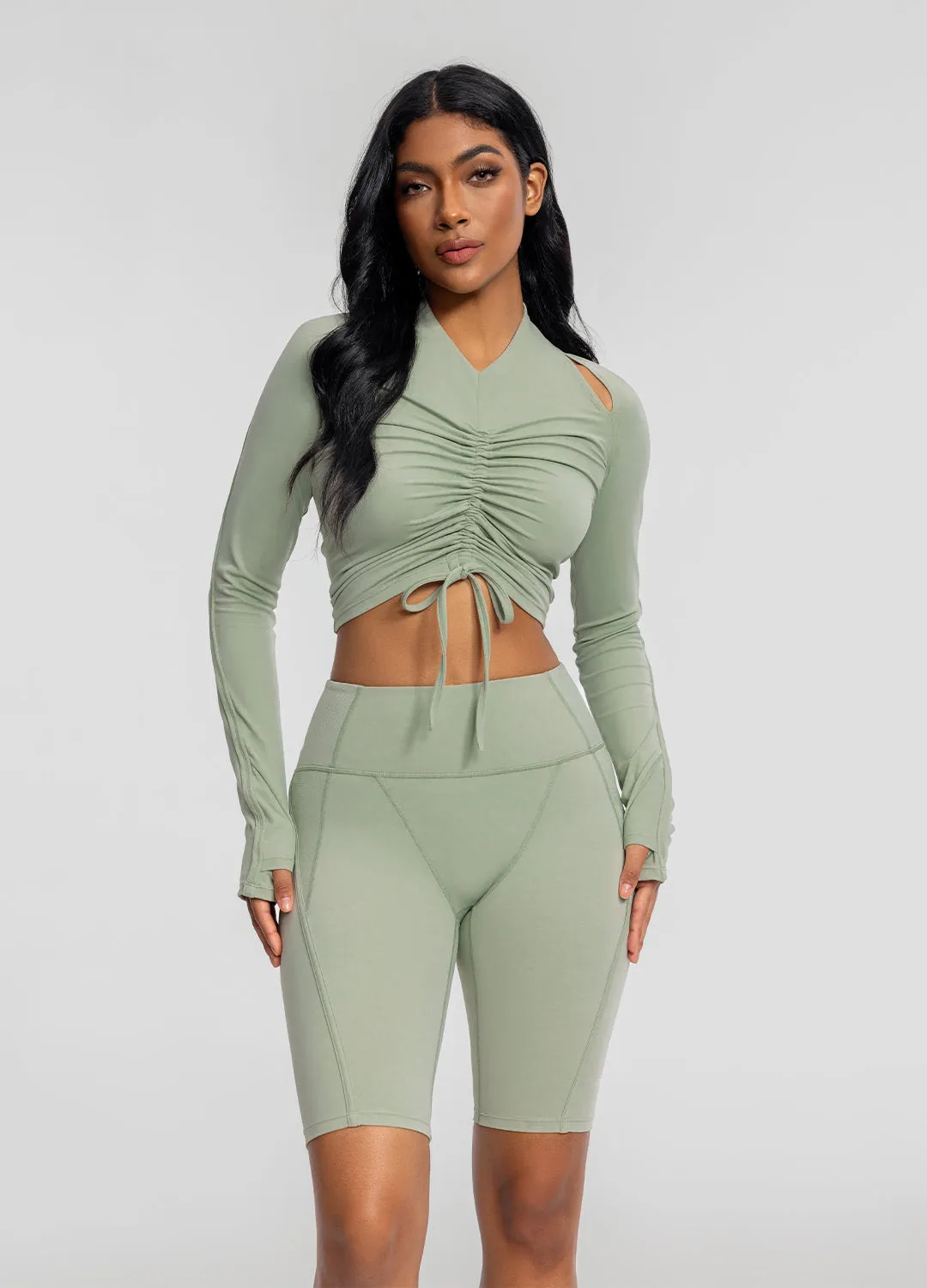 Drawstring Crop Top sold by BetterMe product image thumbnail 2