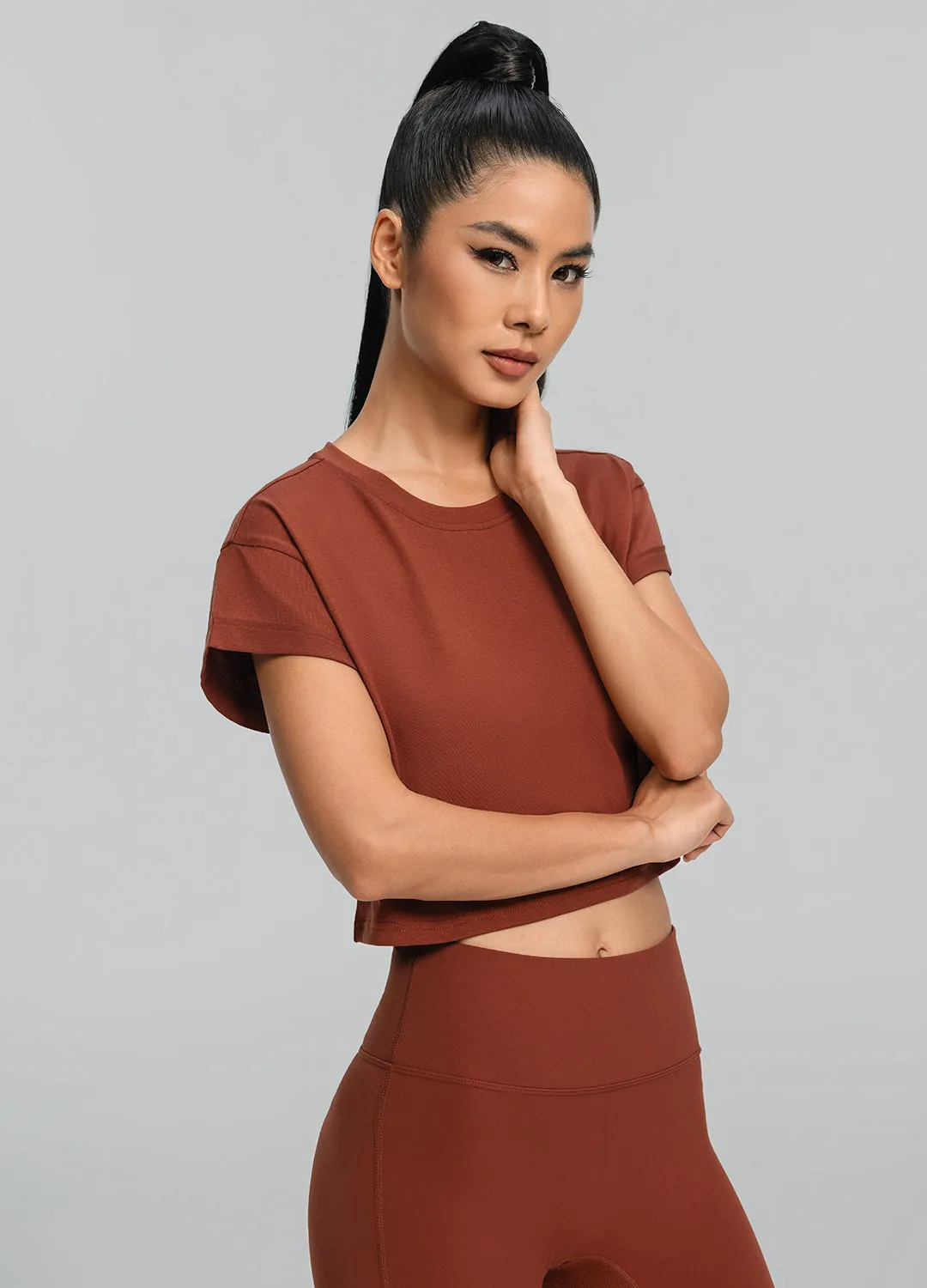 Cropped Cotton T-Shirt sold by BetterMe product image thumbnail 3