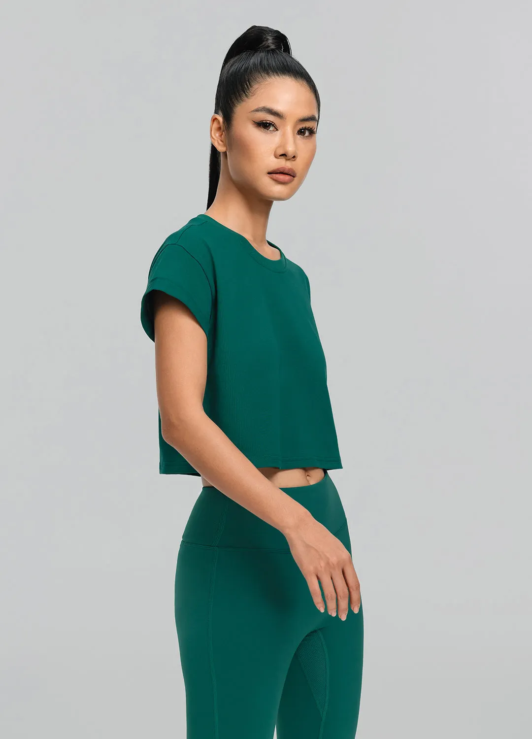 Cropped Cotton T-Shirt sold by BetterMe product image thumbnail 3