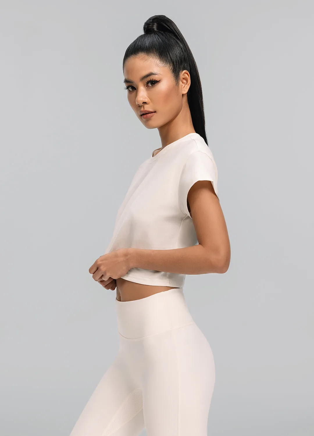 Cropped Cotton T-Shirt sold by BetterMe product image thumbnail 3