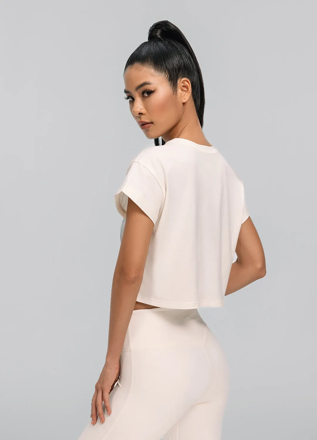 Cropped Cotton T-Shirt sold by BetterMe product image thumbnail 2