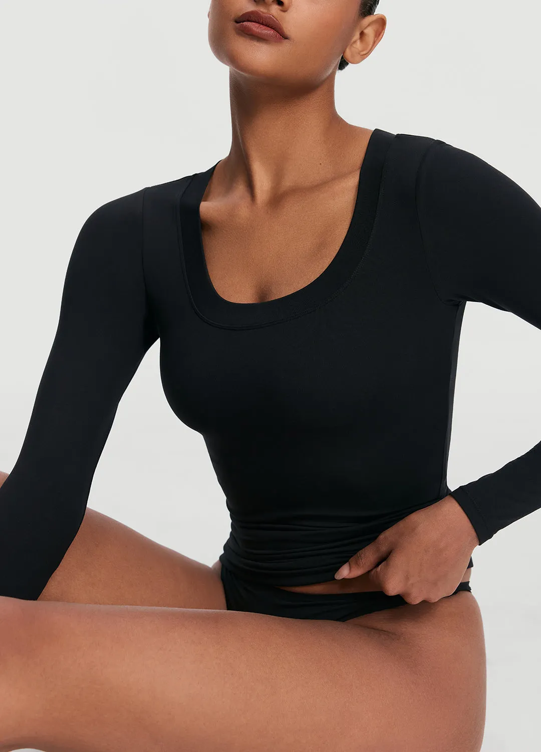 Scoop Neck Long Sleeve Top sold by BetterMe product image thumbnail 4