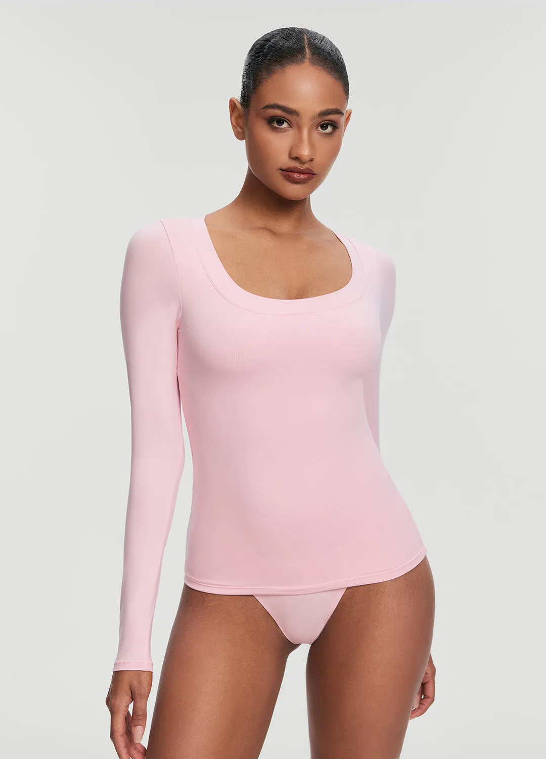 Scoop Neck Long Sleeve Top sold by BetterMe product image thumbnail 3
