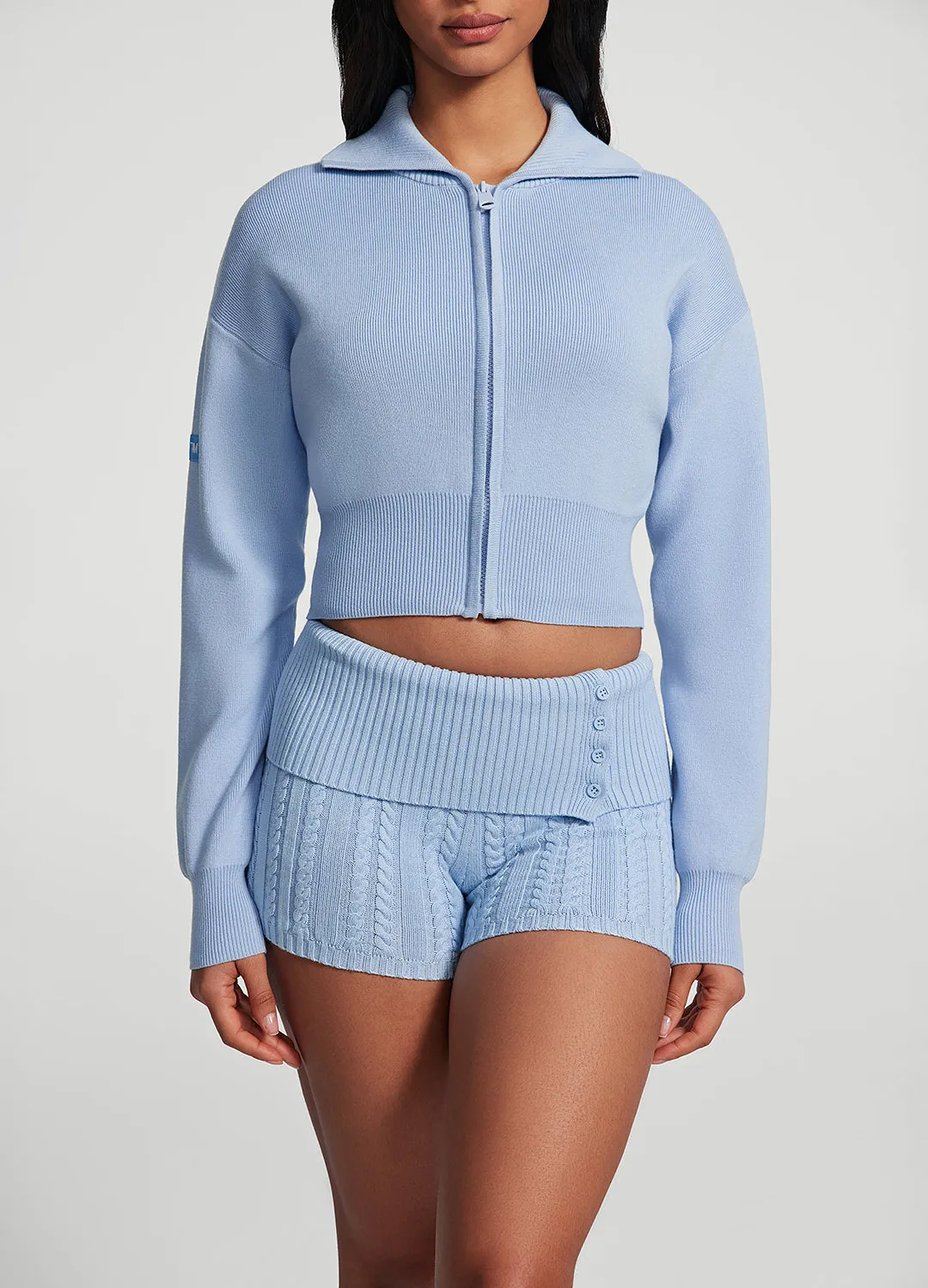 Knit Cropped Zip-Up Jacket sold by BetterMe product image thumbnail 4