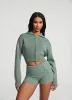 Knit Cropped Zip-Up Jacket sold by BetterMe