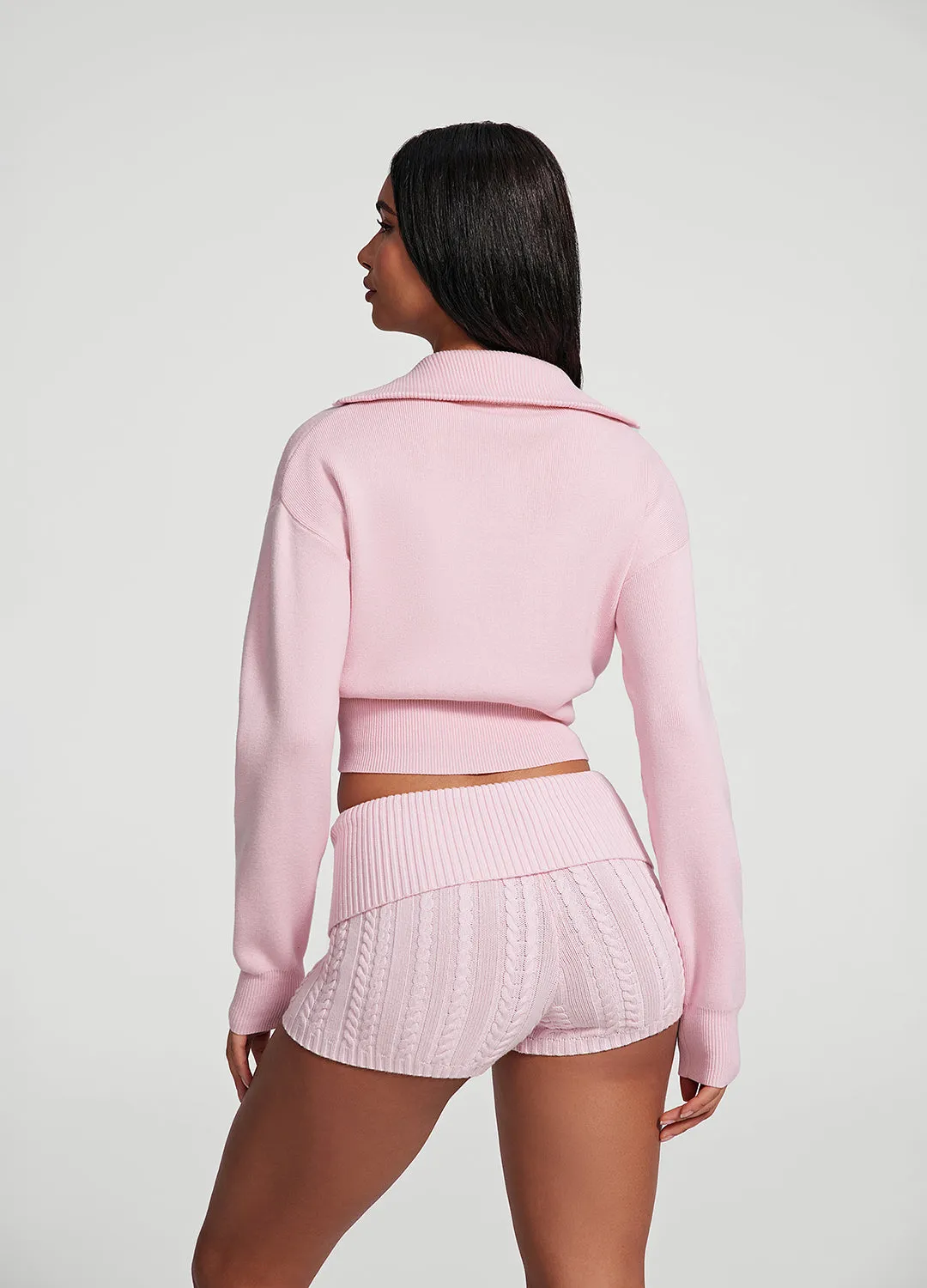 Knit Cropped Zip-Up Jacket sold by BetterMe product image thumbnail 3