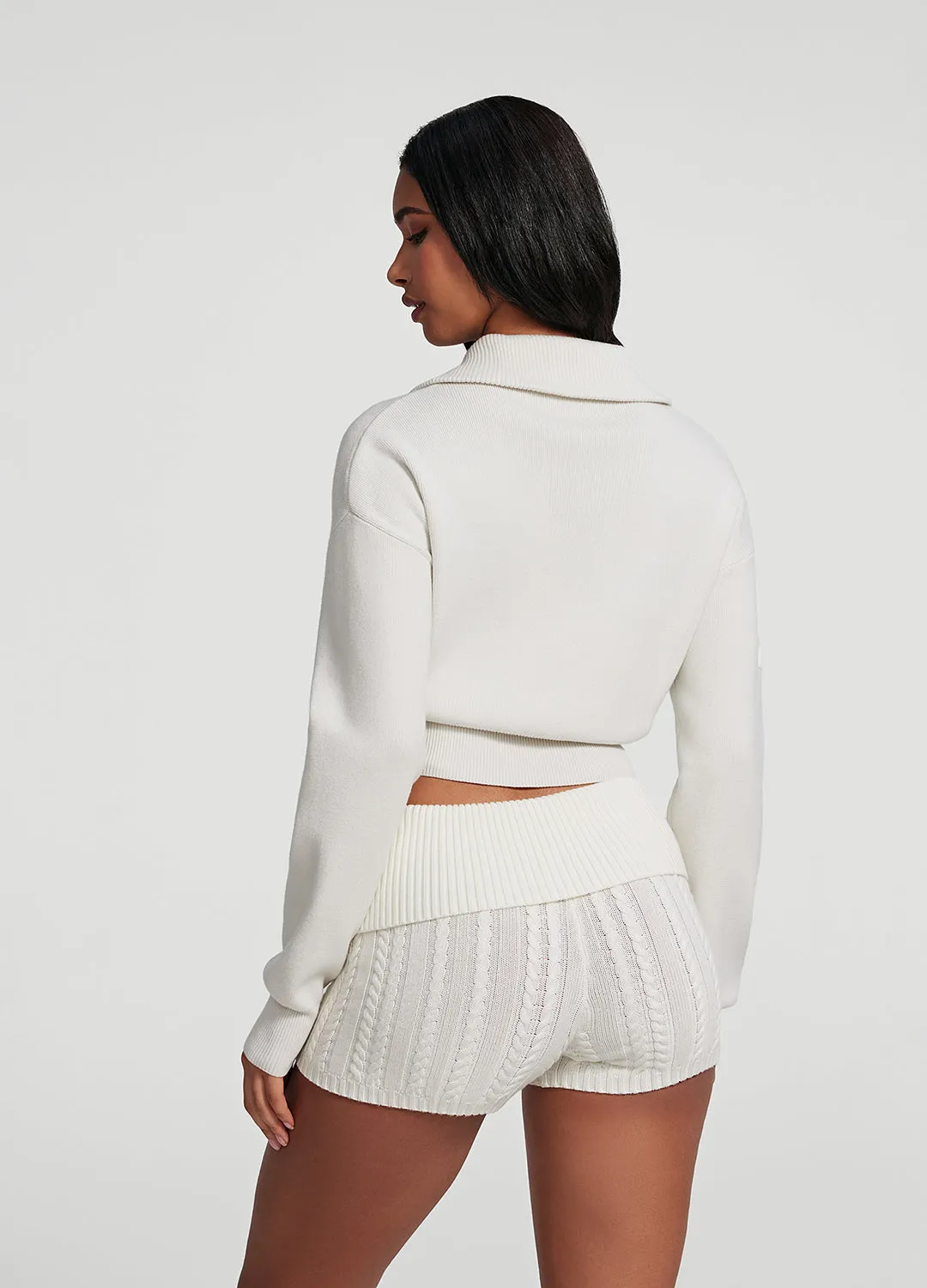 Knit Cropped Zip-Up Jacket sold by BetterMe product image thumbnail 3