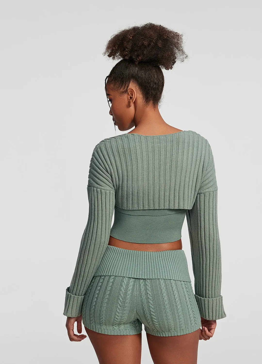 Ribbed Knit Shrug sold by BetterMe product image thumbnail 3