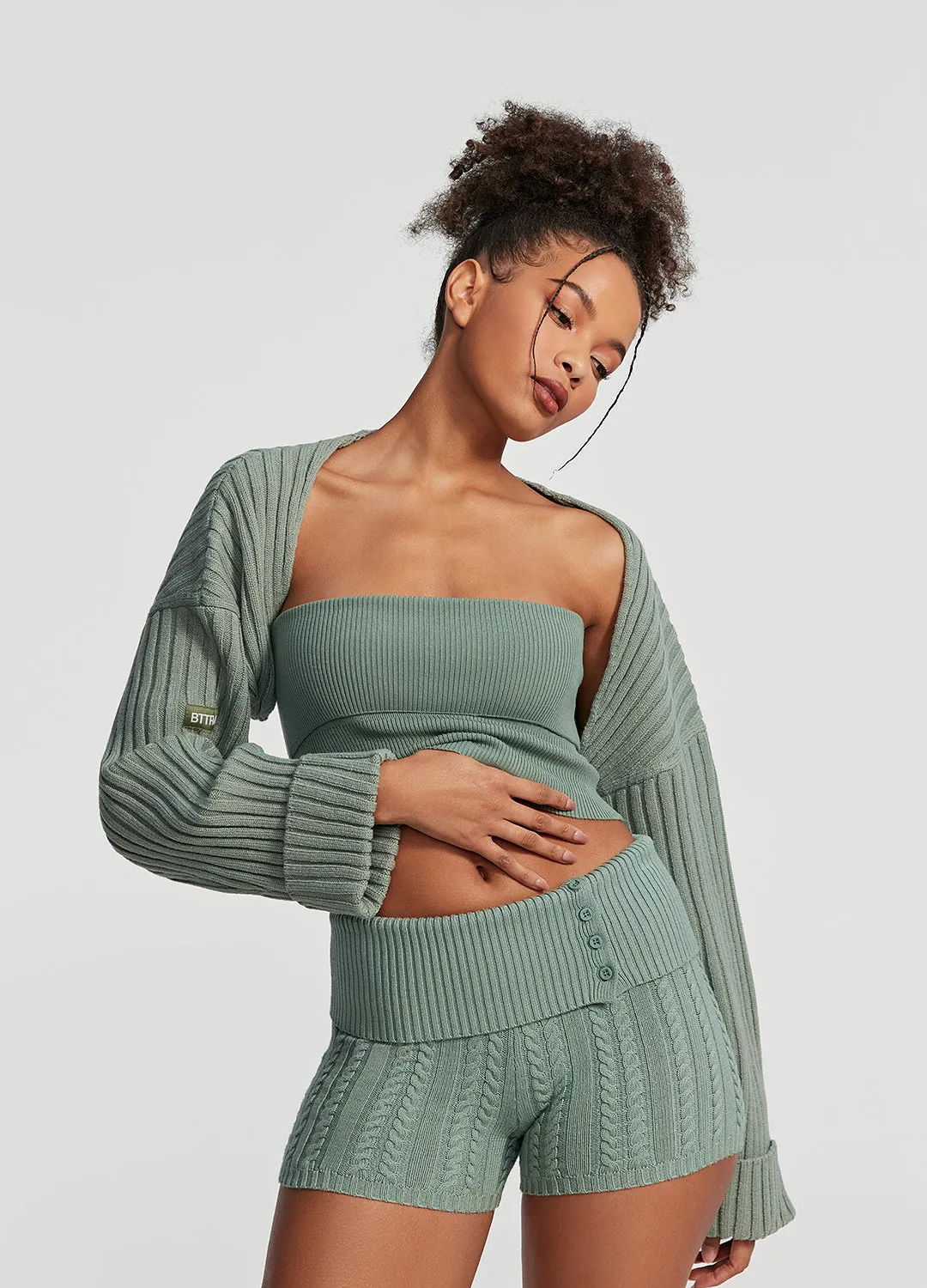 Ribbed Knit Shrug sold by BetterMe product image thumbnail 4