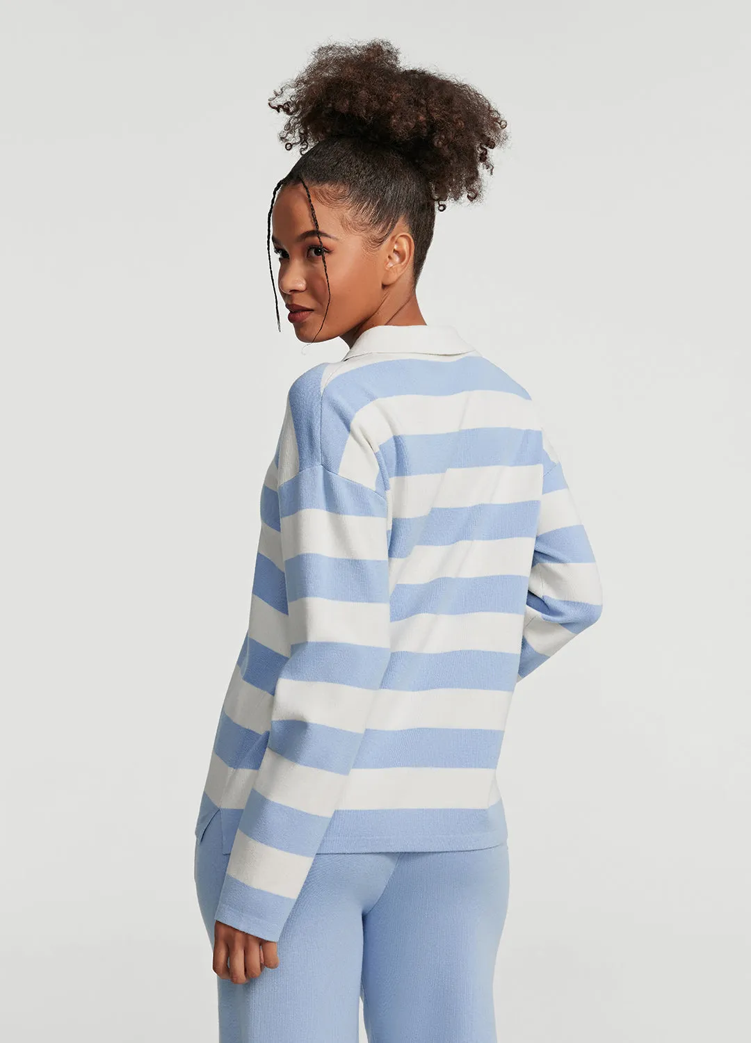 Varsity Striped Rugby Shirt sold by BetterMe product image thumbnail 3