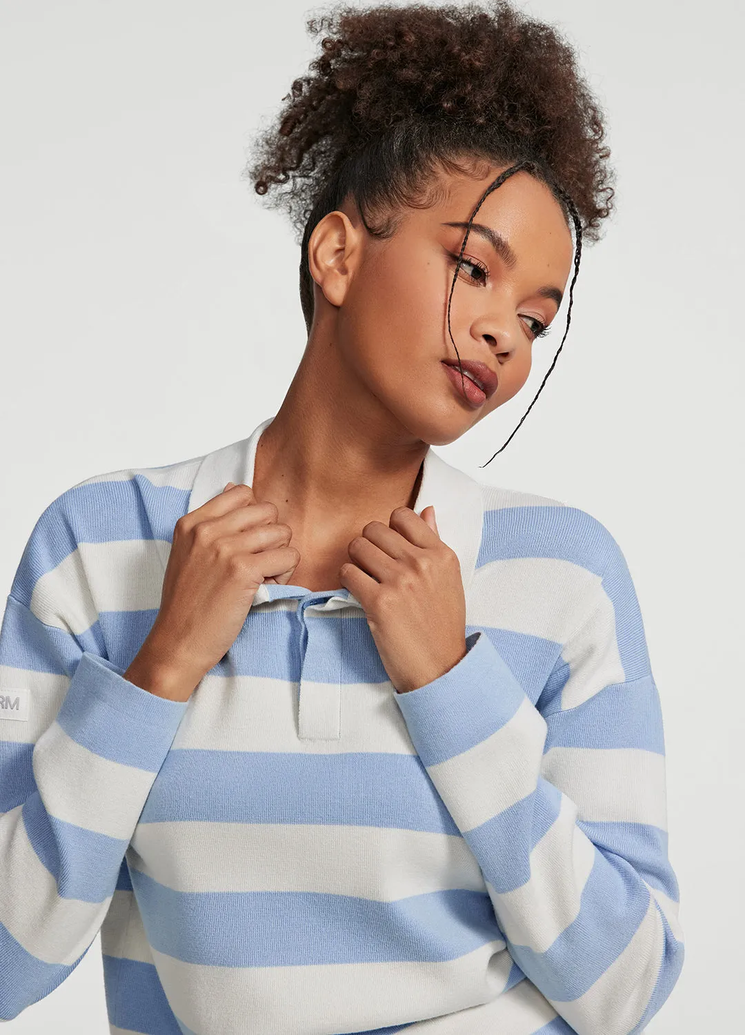 Varsity Striped Rugby Shirt sold by BetterMe product image thumbnail 4