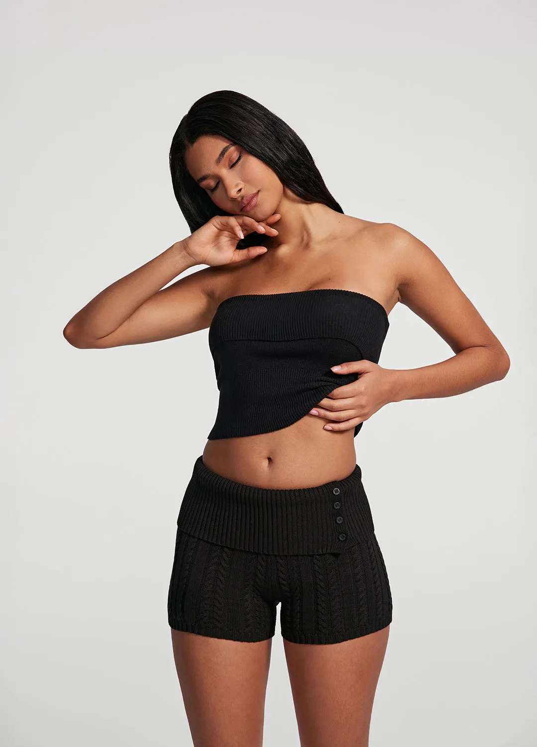 Cable Knit Micro Shorts sold by BetterMe product image thumbnail 5