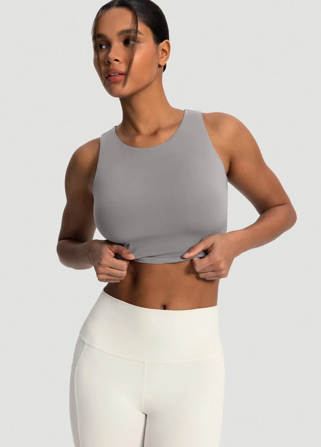 High Neck Cropped Tank Top sold by BetterMe product image thumbnail 5