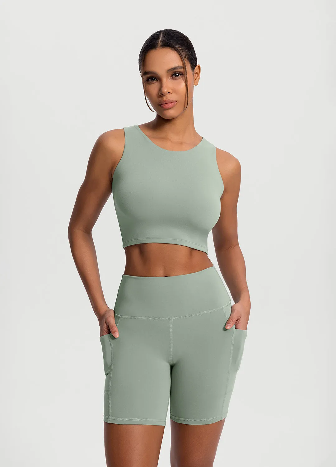 High Neck Cropped Tank Top sold by BetterMe