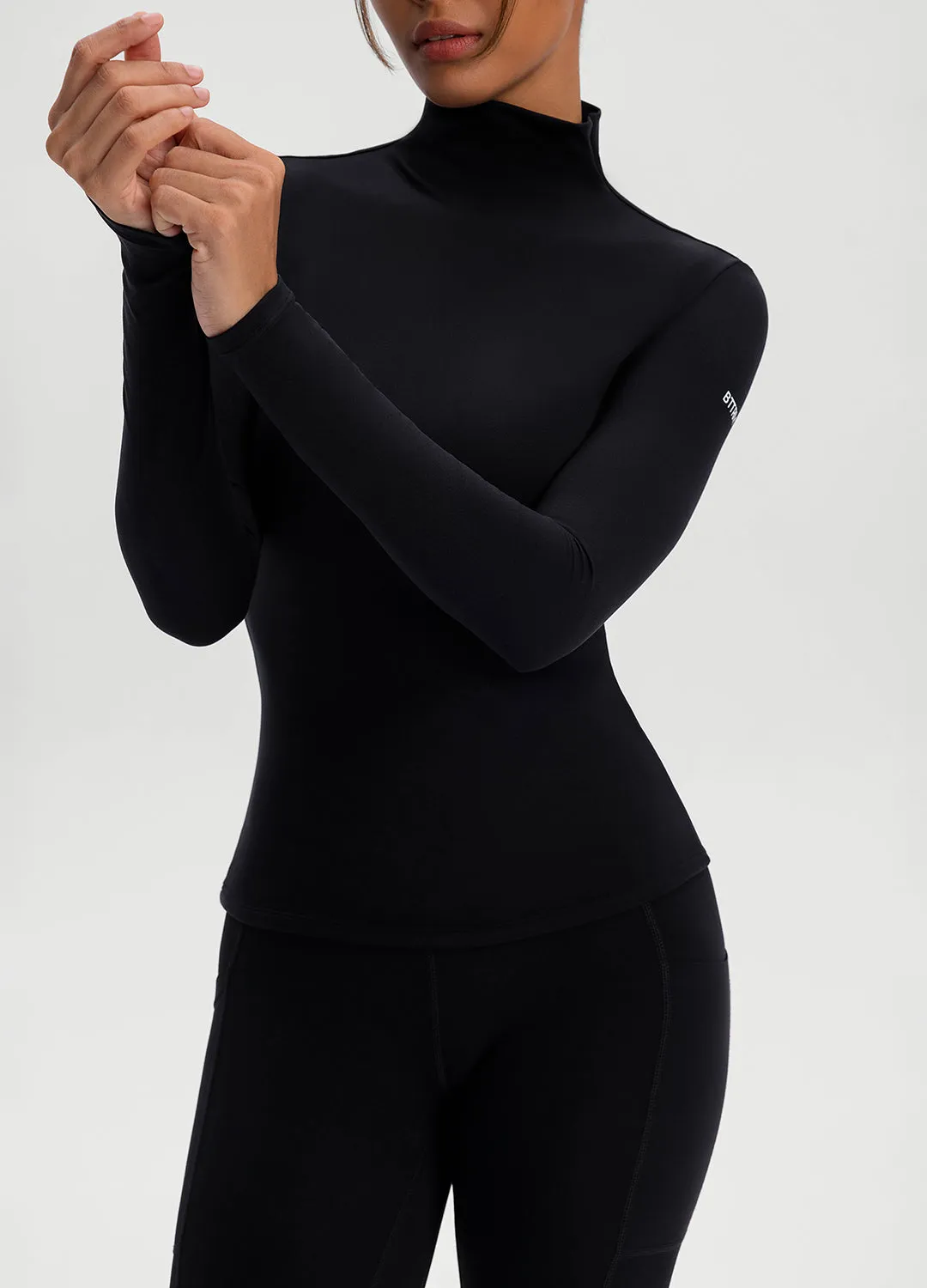 Mock Neck Long Sleeve Top sold by BetterMe product image thumbnail 4