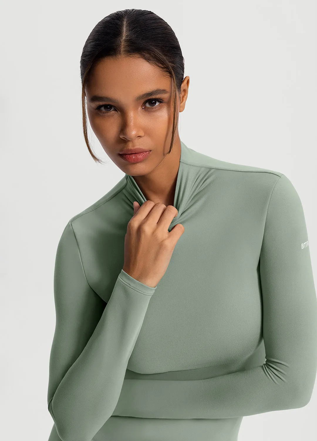 Mock Neck Long Sleeve Top sold by BetterMe product image thumbnail 5