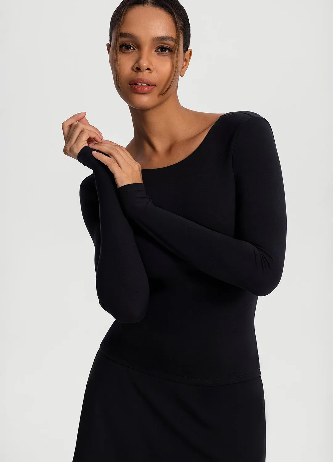 Open-Back Long Sleeve Top sold by BetterMe product image thumbnail 4