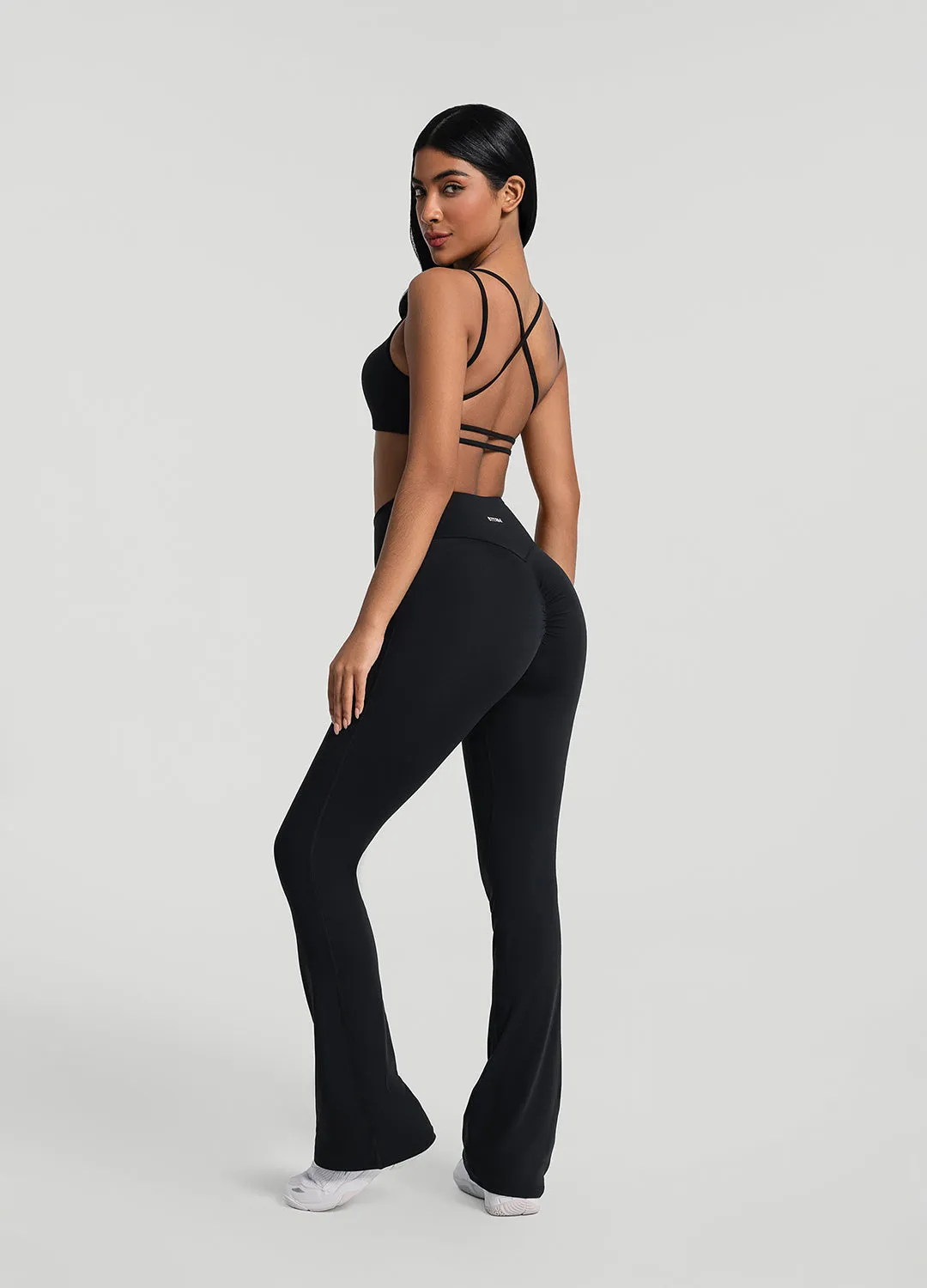 Ruched Flared Leggings sold by BetterMe product image thumbnail 2