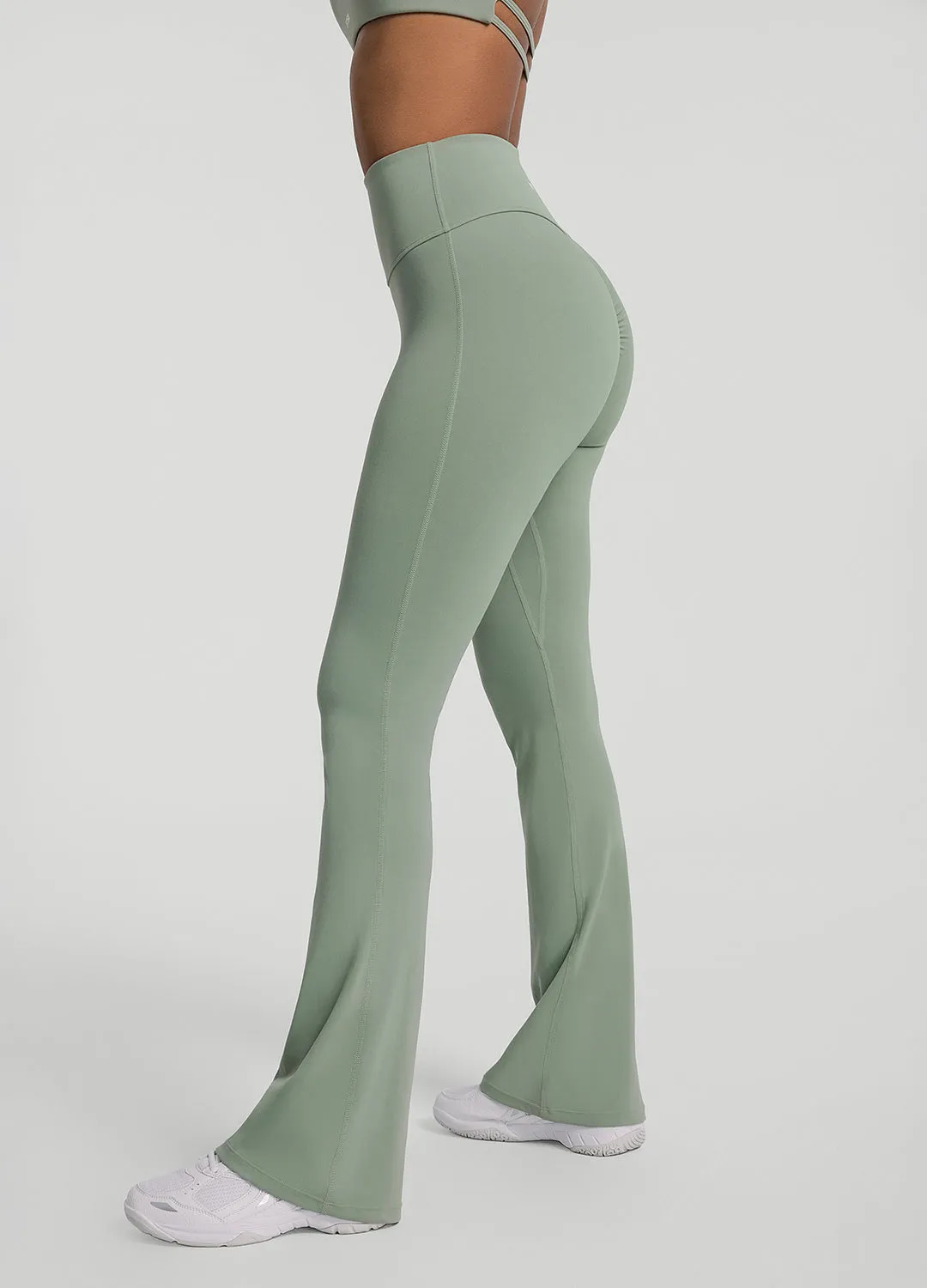 Ruched Flared Leggings sold by BetterMe product image thumbnail 3