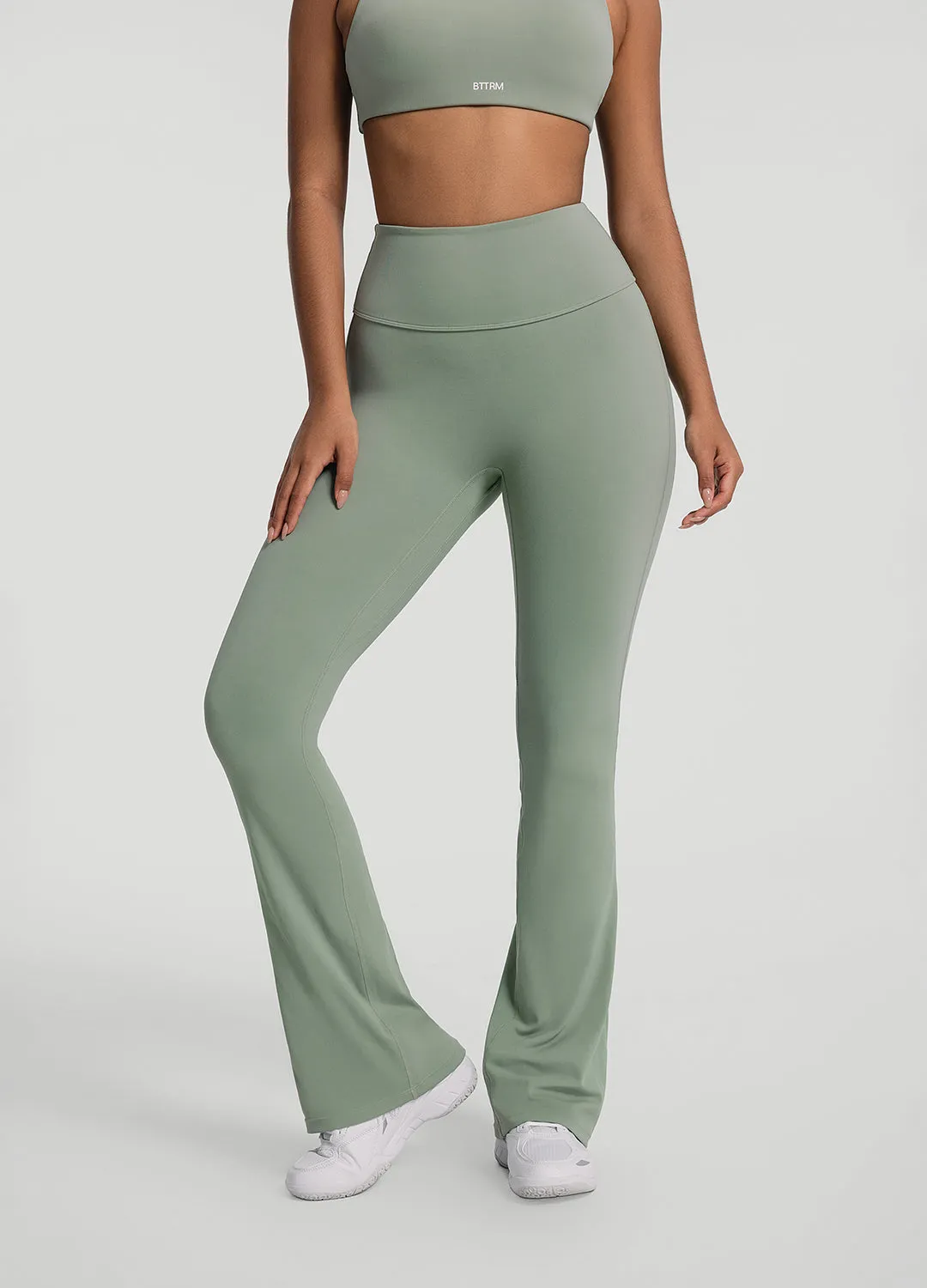 Ruched Flared Leggings sold by BetterMe product image thumbnail 4
