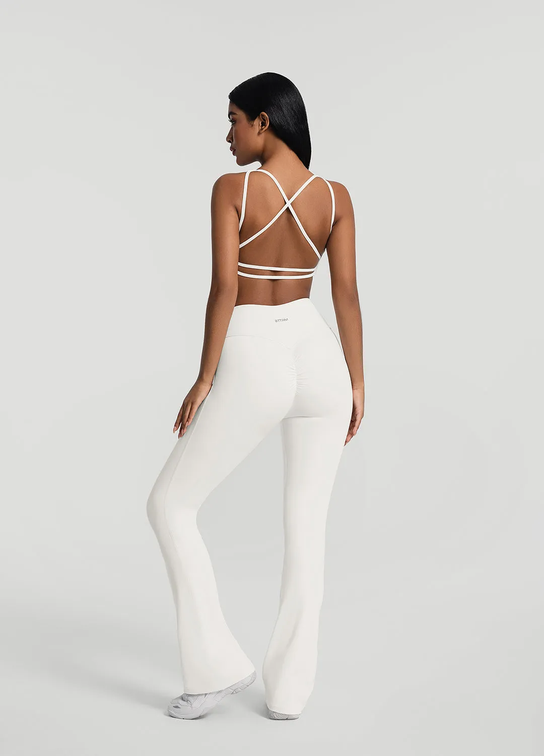 Ruched Flared Leggings sold by BetterMe product image thumbnail 3