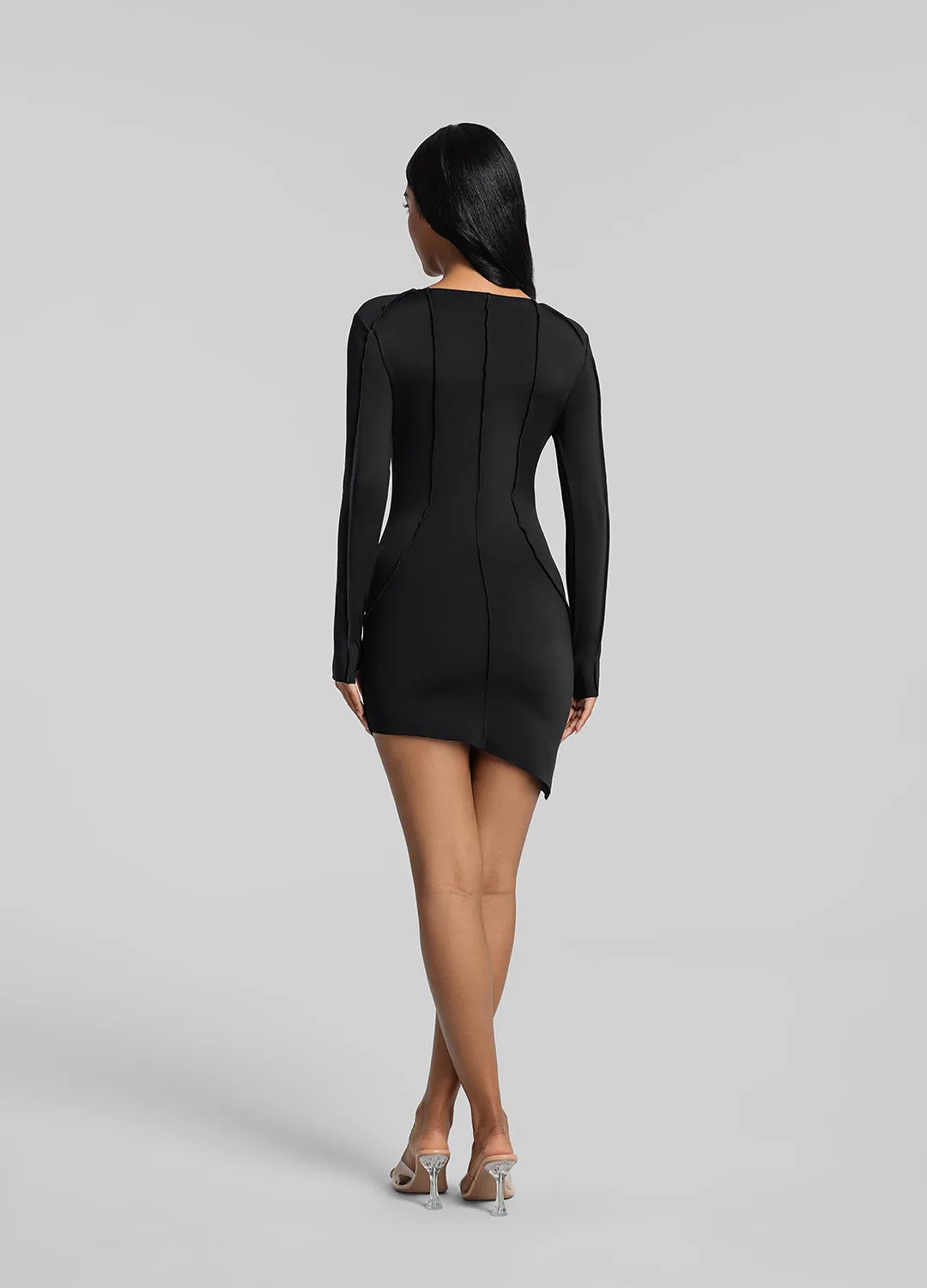 Curved Stitching Mini Dress sold by BetterMe product image thumbnail 3
