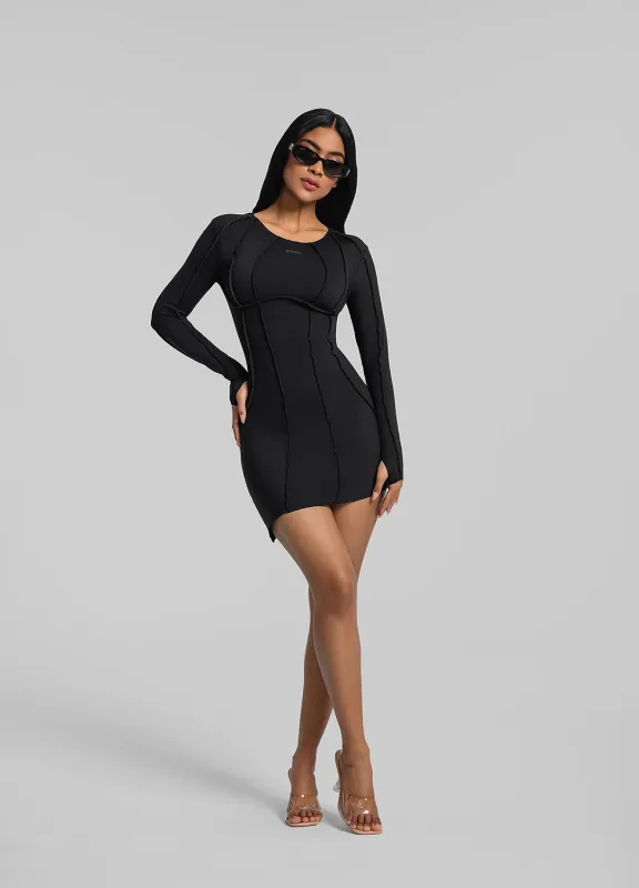 Curved Stitching Mini Dress made by BetterMe