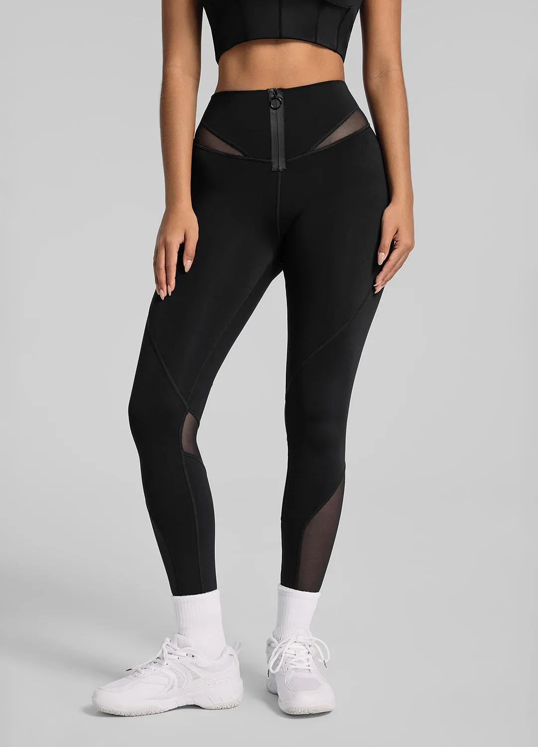 Zip Front Mesh Leggings sold by BetterMe