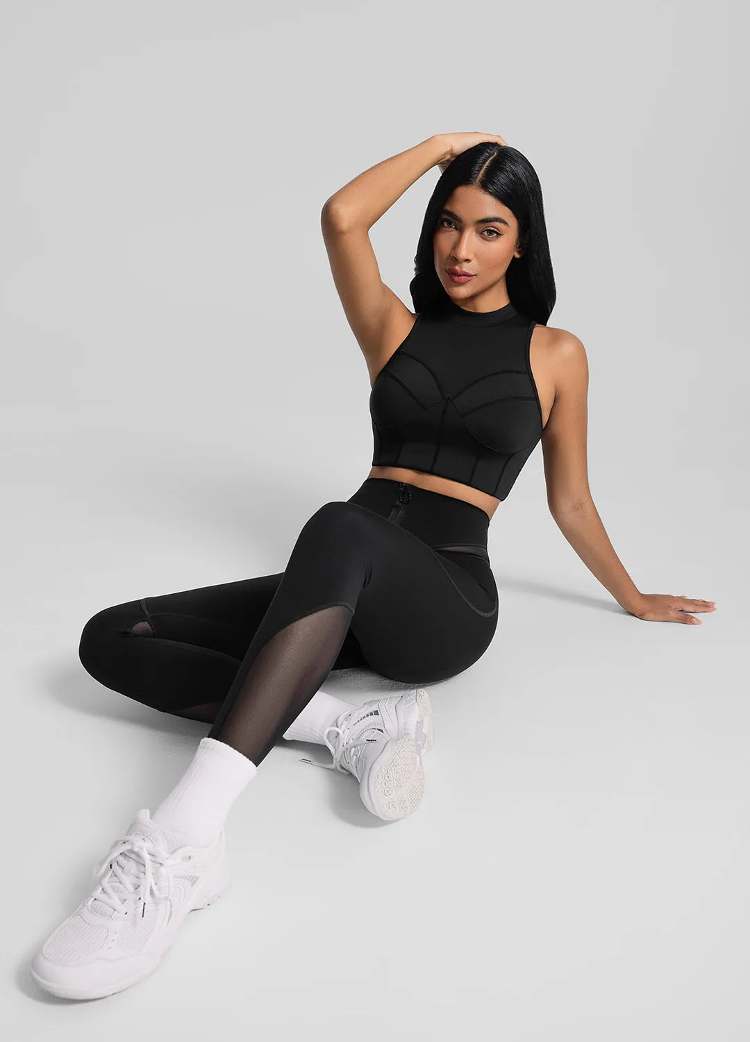 Zip Front Mesh Leggings sold by BetterMe product image thumbnail 5