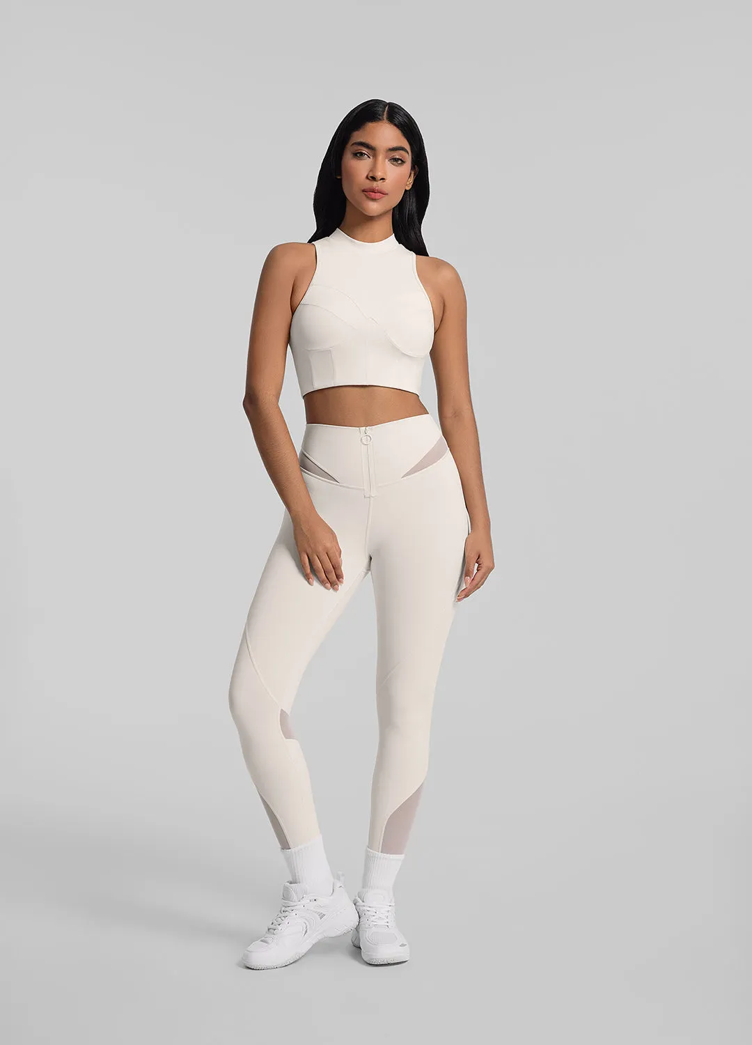 Zip Front Mesh Leggings sold by BetterMe