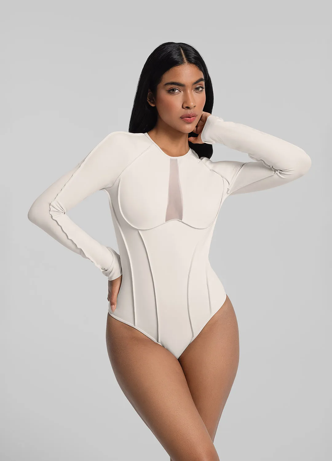 V-Panel Mesh Bodysuit sold by BetterMe product image thumbnail 5