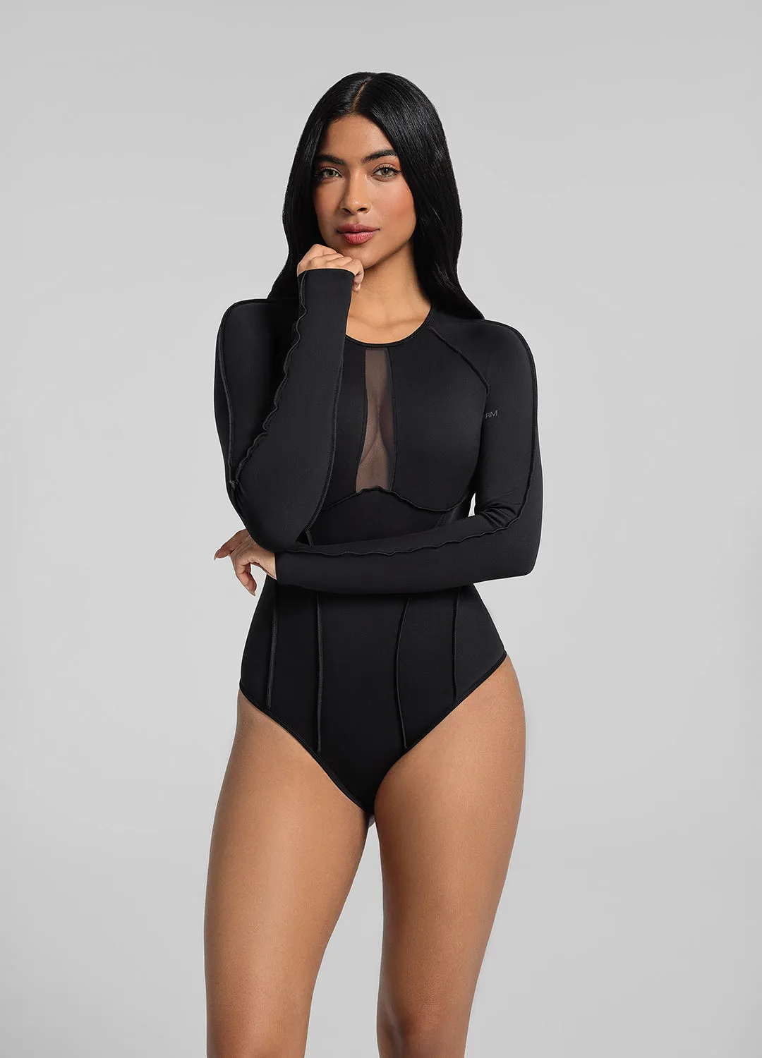 V-Panel Mesh Bodysuit sold by BetterMe product image thumbnail 4