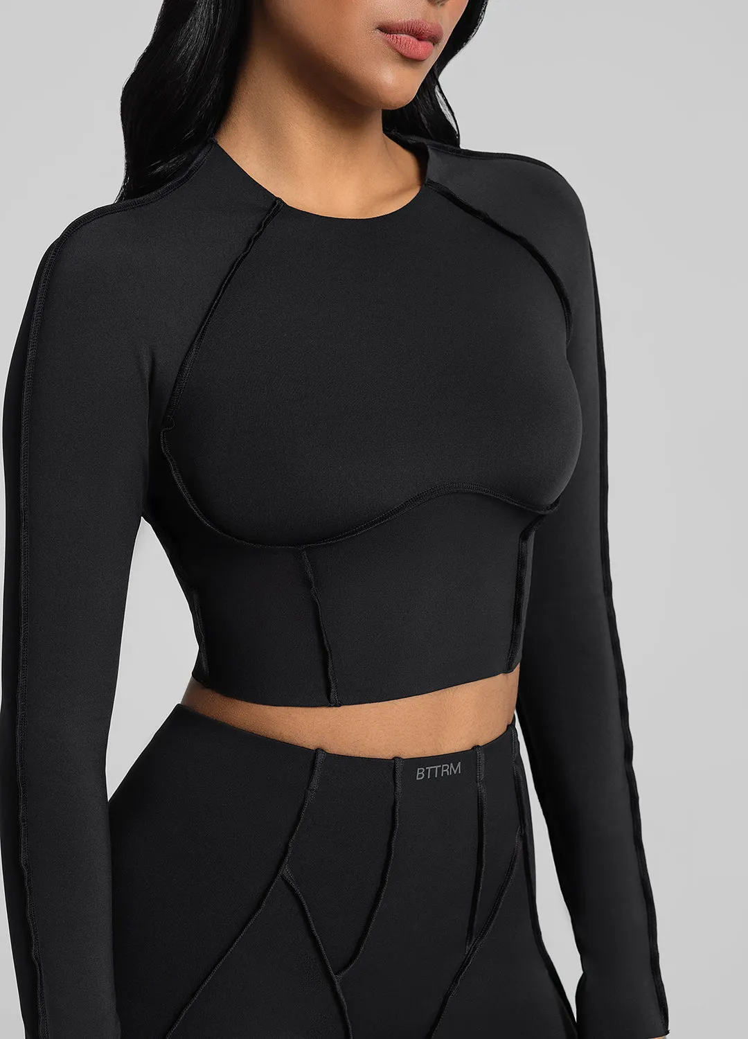 Contour Stitch Long Sleeve Crop sold by BetterMe product image thumbnail 4