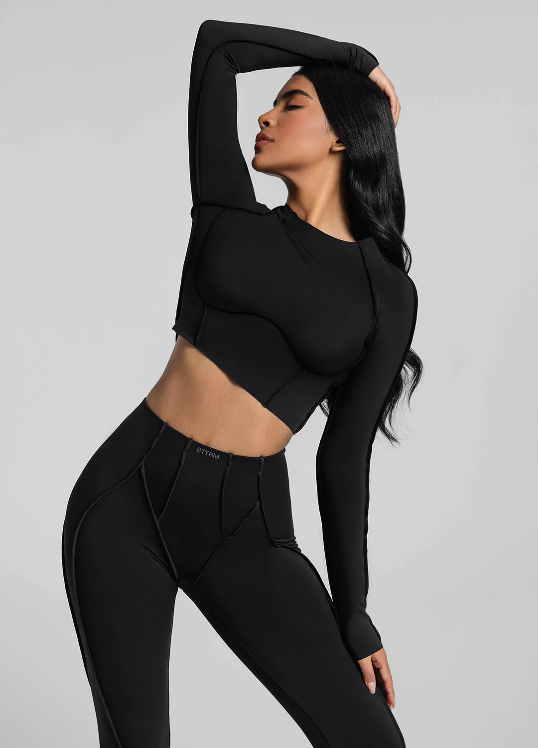 Contour Stitch Long Sleeve Crop sold by BetterMe product image thumbnail 5