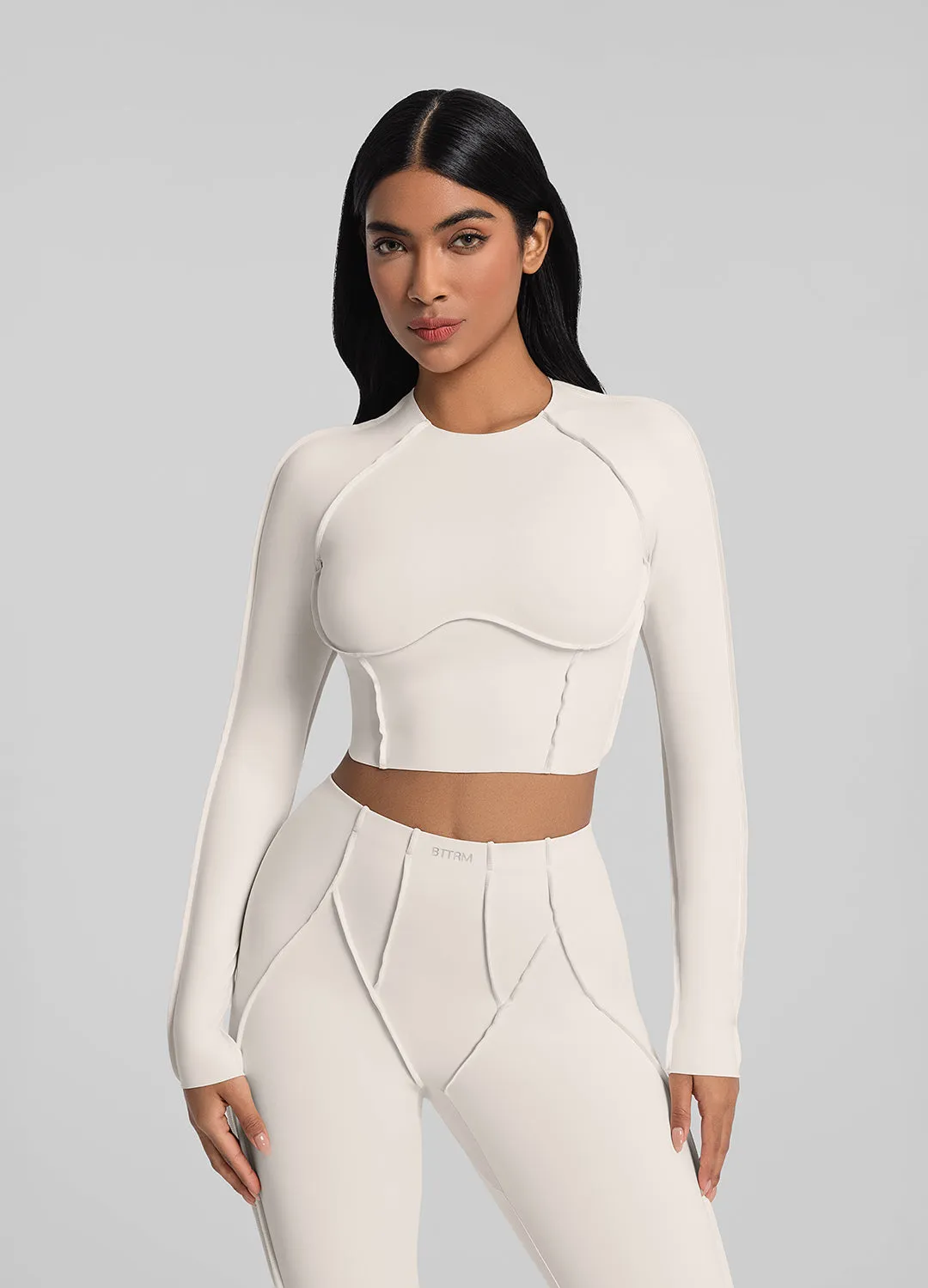 Contour Stitch Long Sleeve Crop sold by BetterMe