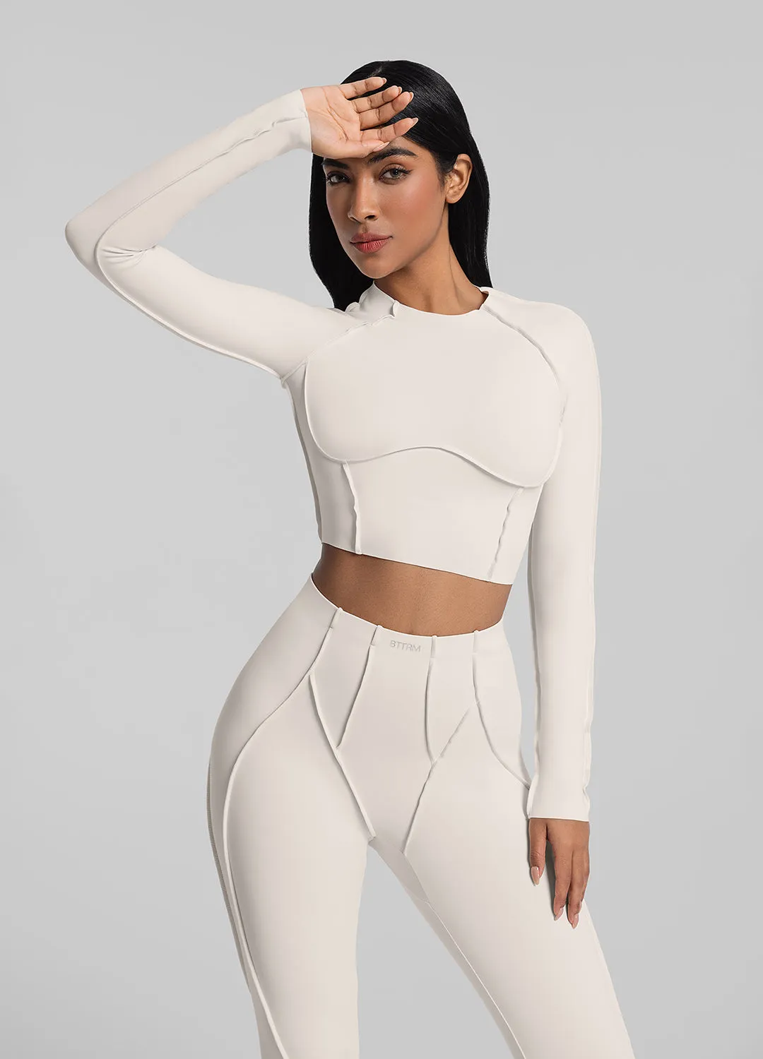 Contour Stitch Long Sleeve Crop sold by BetterMe product image thumbnail 5