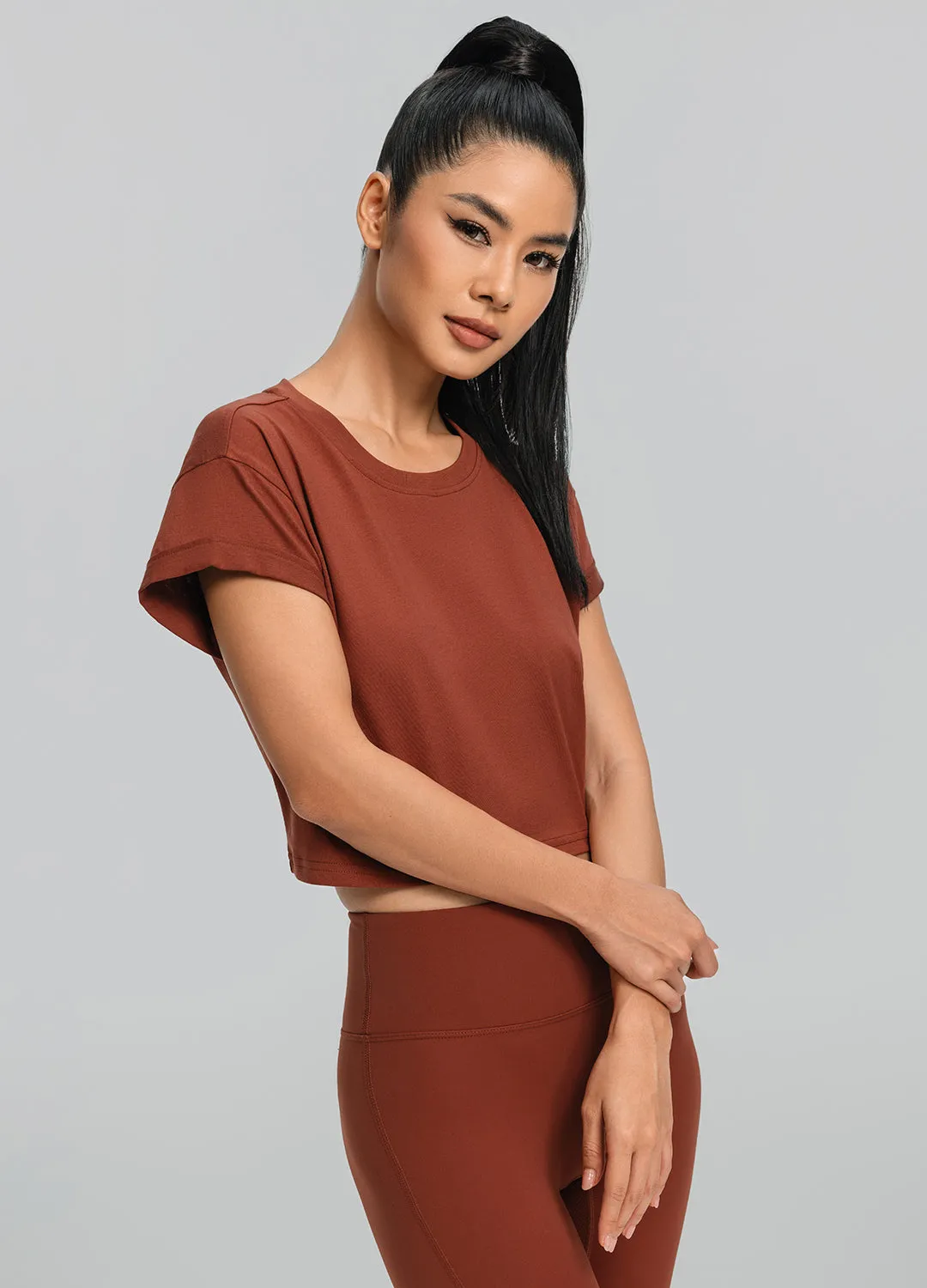 Cropped Cotton T-Shirt sold by BetterMe product image thumbnail 4