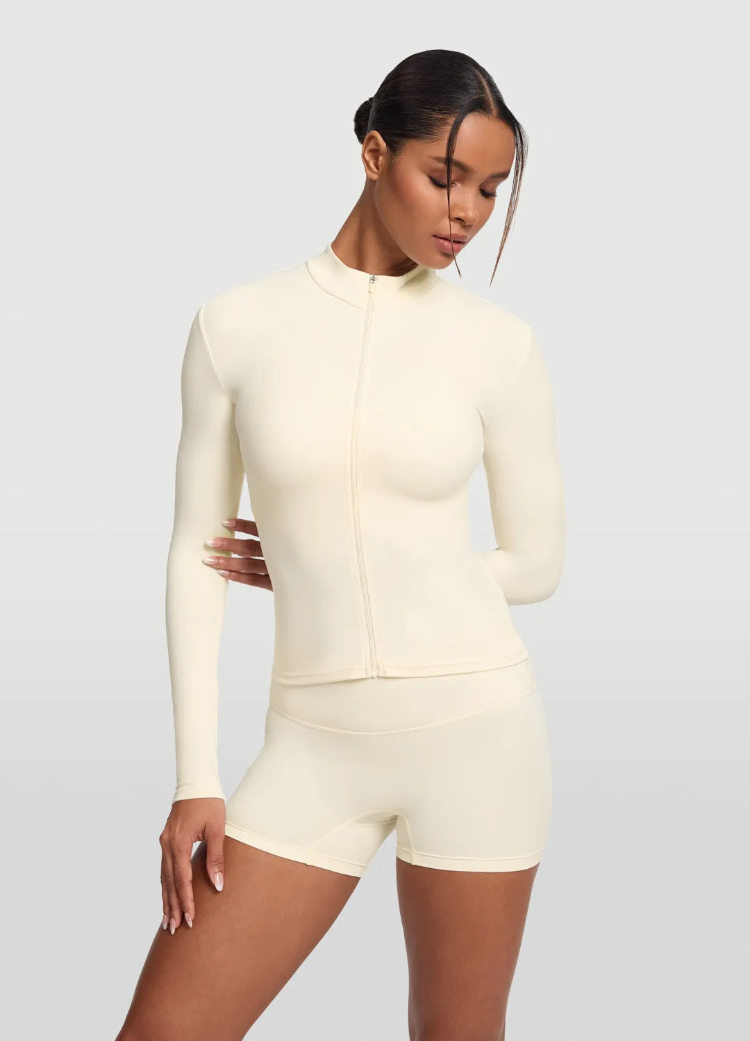 Sleek Zip-Up Long Sleeve Jacket sold by BetterMe