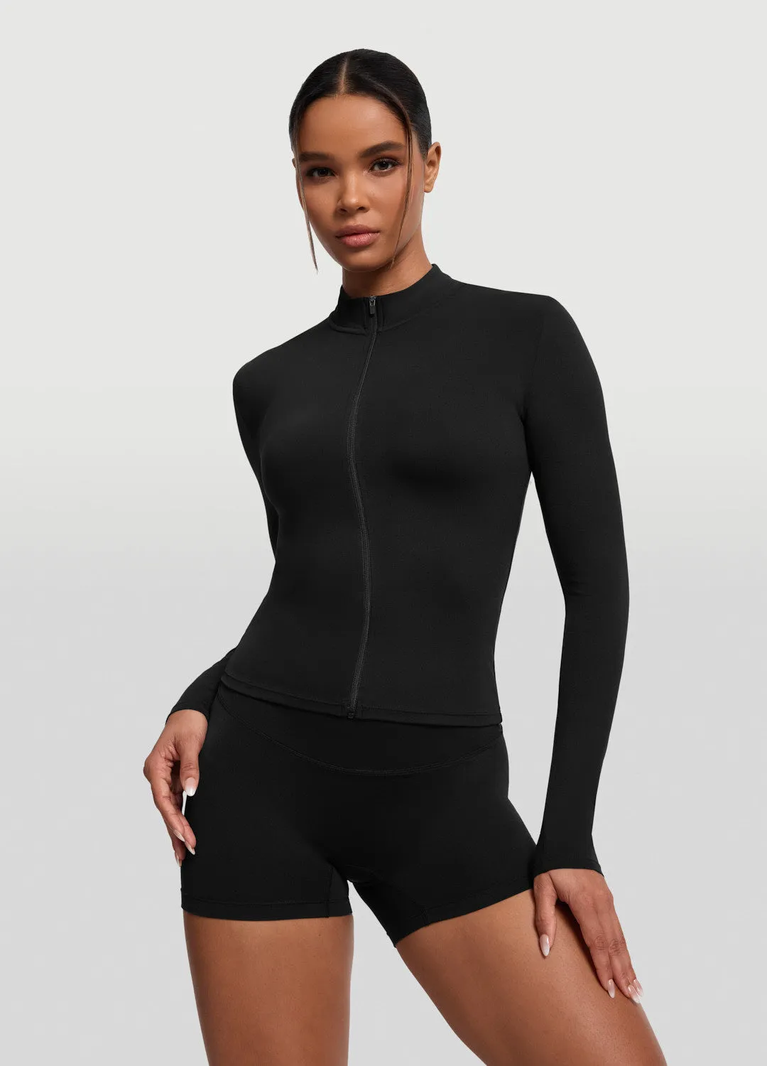 Sleek Zip-Up Long Sleeve Jacket sold by BetterMe