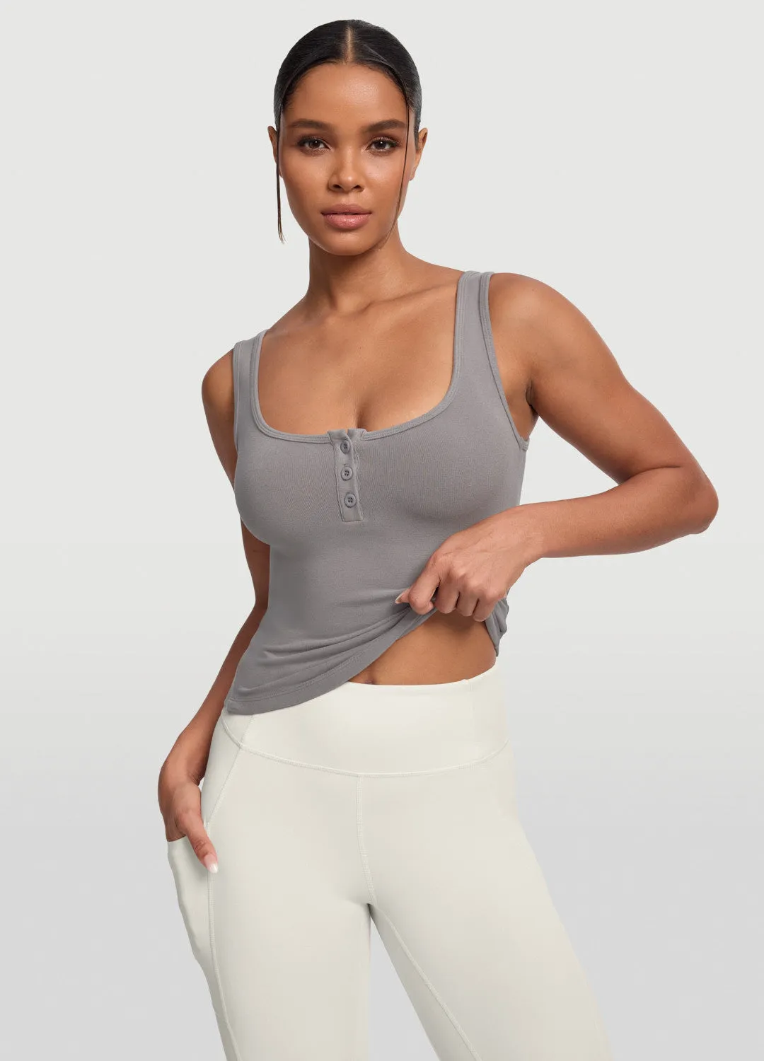 Button Front Tank Top sold by BetterMe product image thumbnail 5