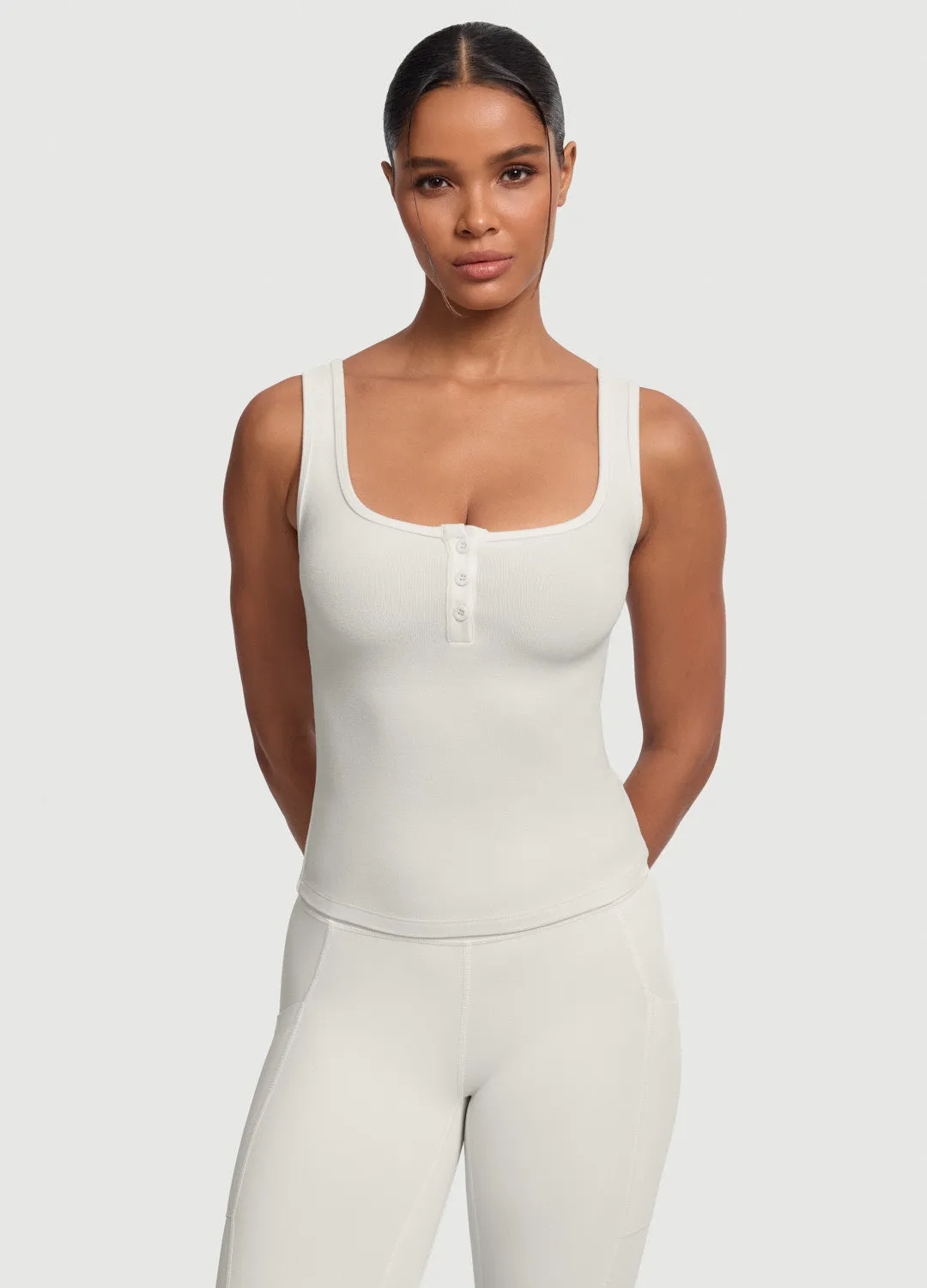 Button Front Tank Top sold by BetterMe