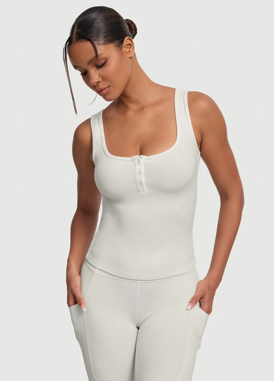 Button Front Tank Top sold by BetterMe product image thumbnail 5