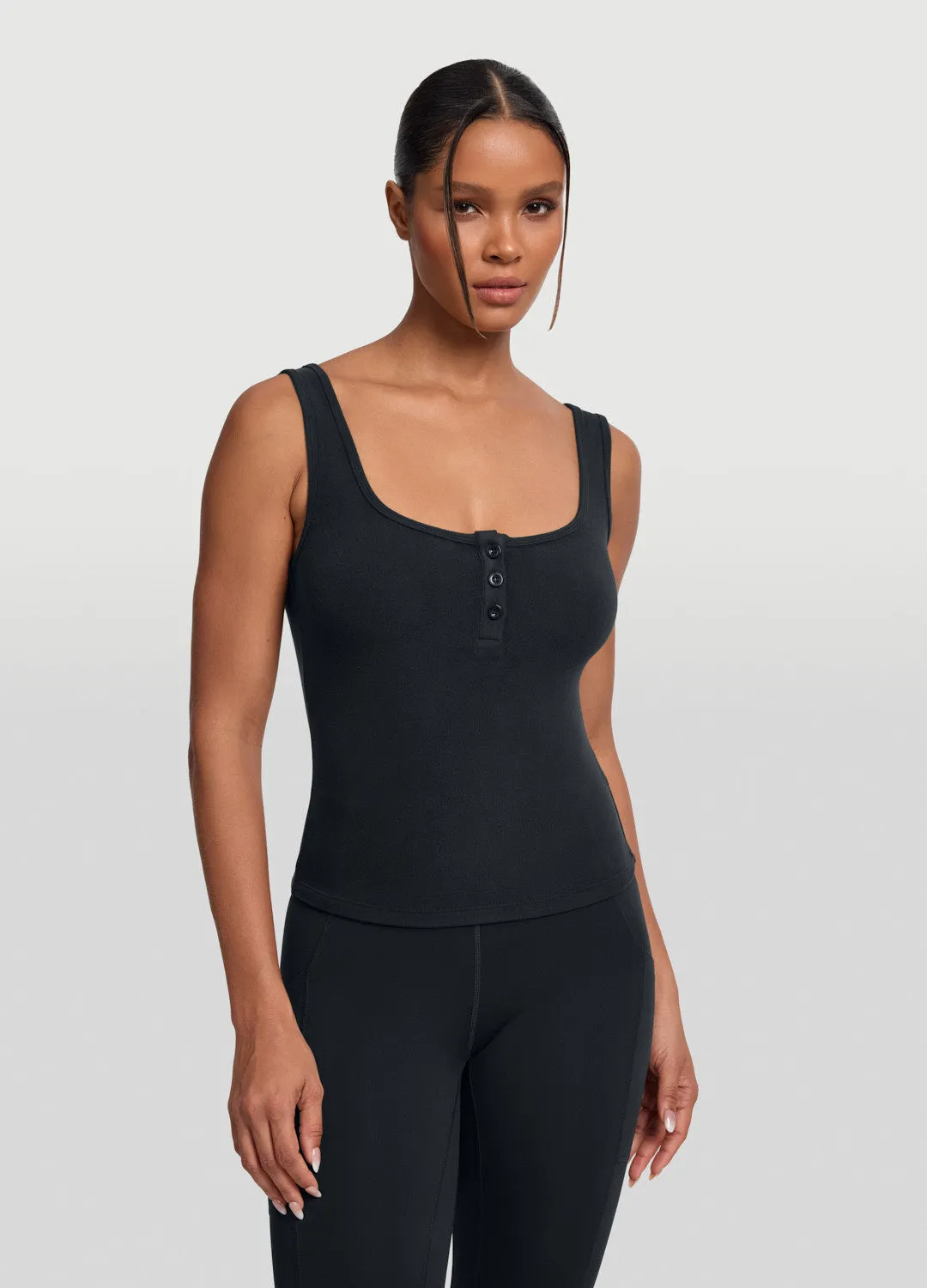 Button Front Tank Top sold by BetterMe