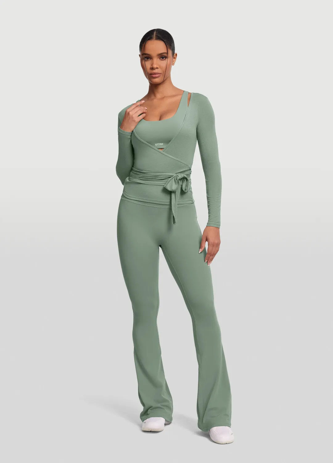 Seamless Pilates Wrap Top sold by BetterMe