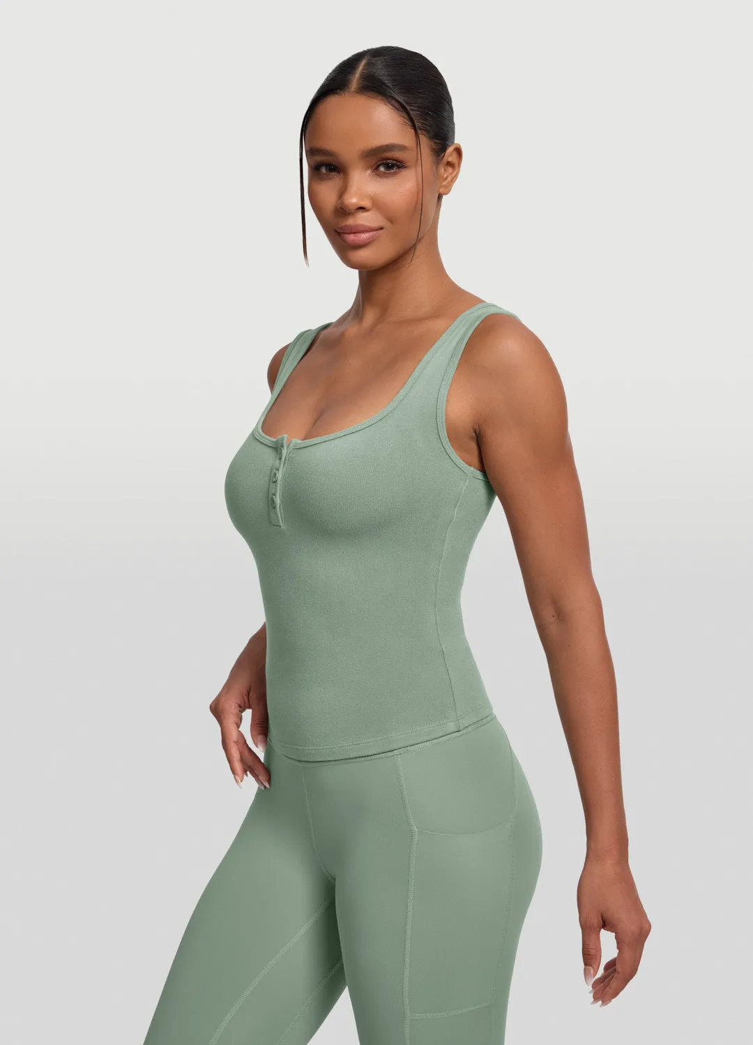 Button Front Tank Top sold by BetterMe product image thumbnail 2