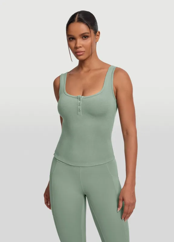 Button Front Tank Top sold by BetterMe