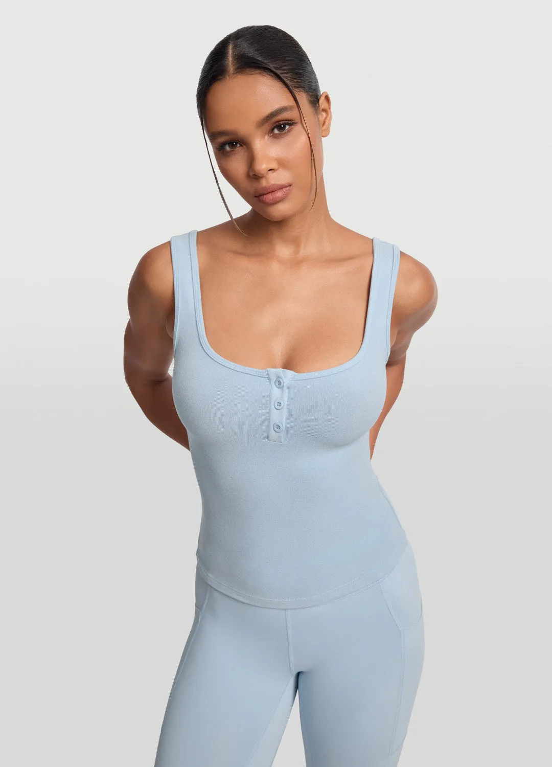 Button Front Tank Top sold by BetterMe product image thumbnail 4