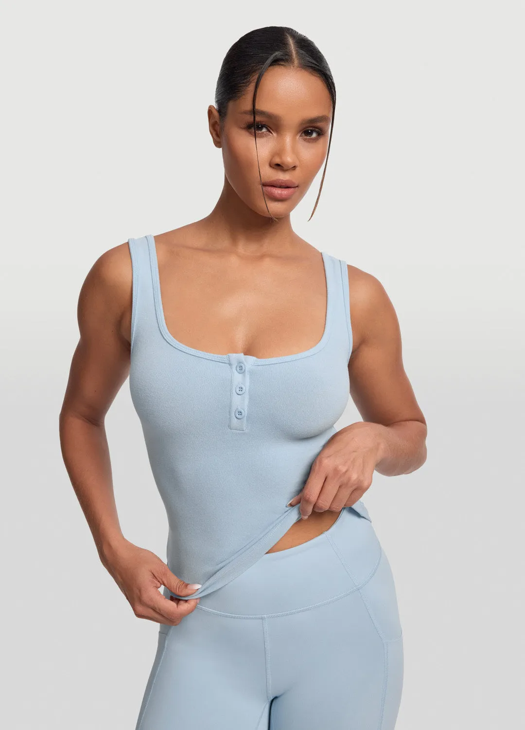 Button Front Tank Top sold by BetterMe product image thumbnail 5