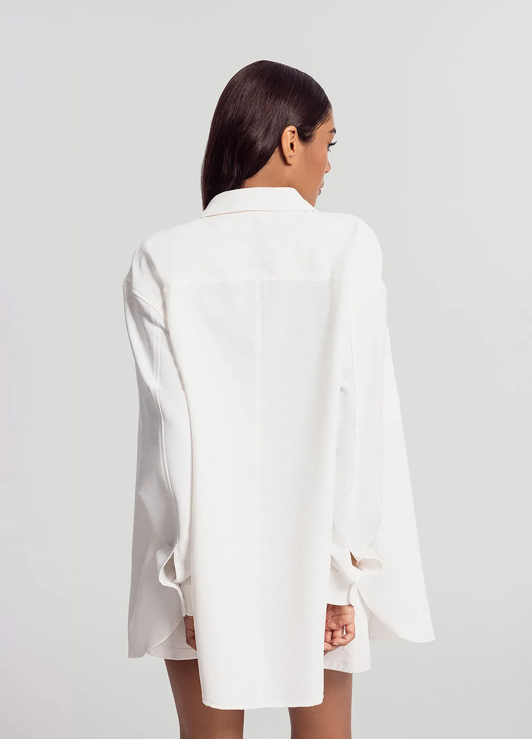 Textured Oversized Button-Up Shirt sold by BetterMe product image thumbnail 5